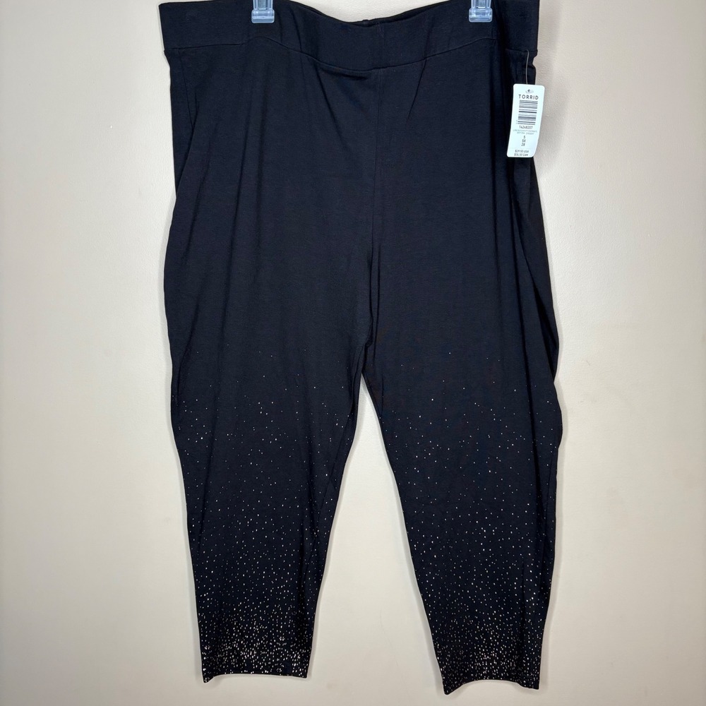 NWT Torrid Women Rose Gold Confetti Disperse Leggings Plus Sz 5X Pilates Sports - Picture 2 of 7